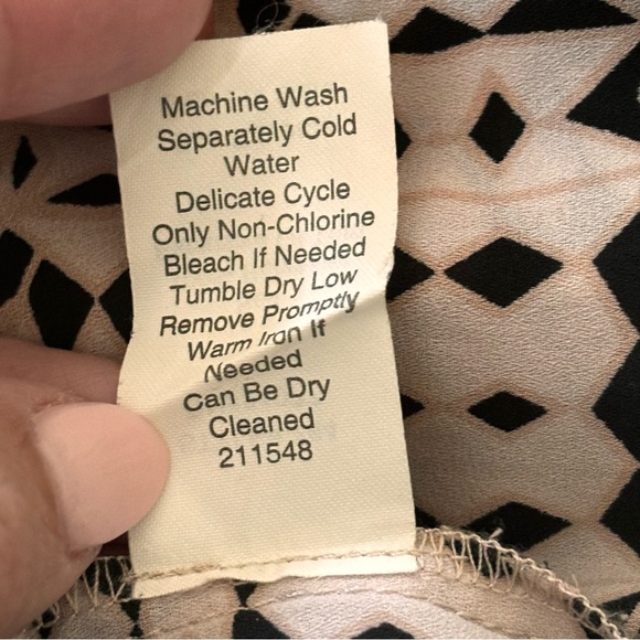 CAbi "Colony Club" Blush Pink & Black Geometric Cheetah Print Belted Shirt Dress - Picture 8 of 12